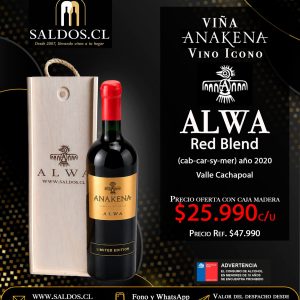 Alwa red blend con caja de madera